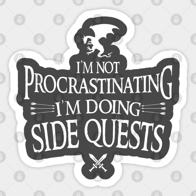 I'm Doing Side Quests Sticker by AngryMongoAff